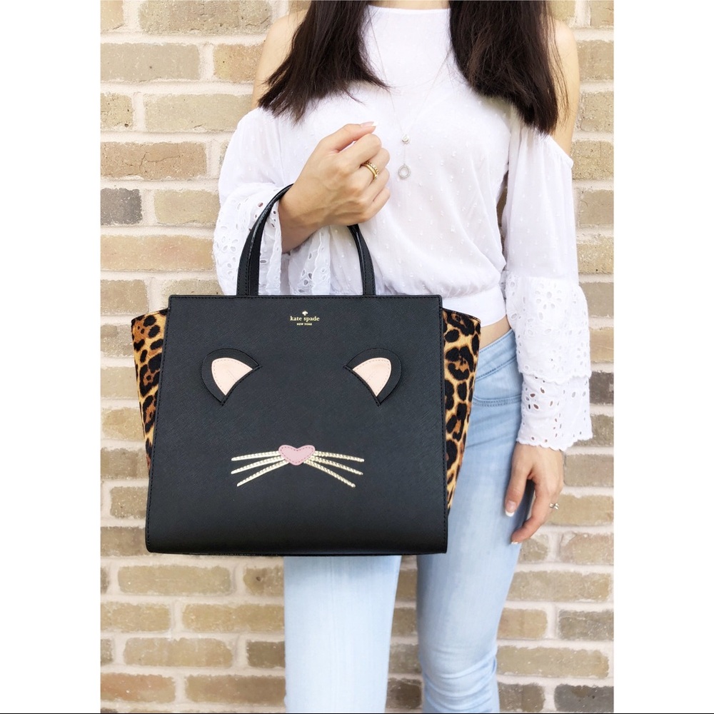 Kate Spade Run Wild Leopard Large Hayden Bag - Picture 7 of 8